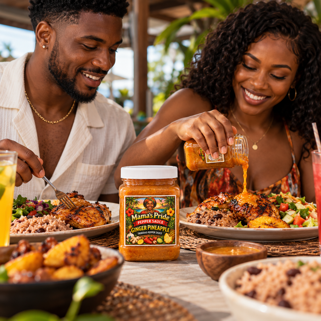 Mama's Pride Pepper Sauce - Ginger Pineapple - 32oz Family Size